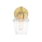 Designers Fountain Summer Jazz 5.5 in. 1-Light Brushed Gold Wall Sconce Light with Clear Glass Shade for Bathrooms D310M-WS-BG - alternate 1
